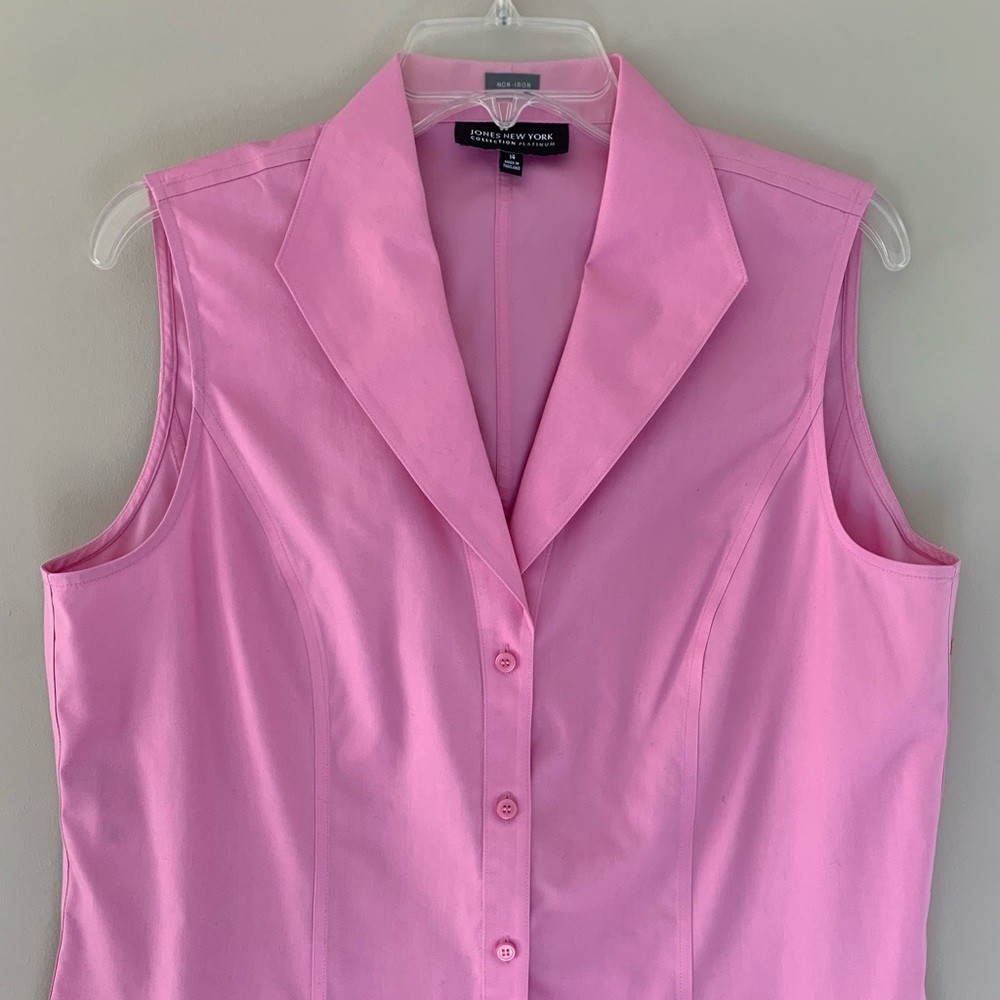 Jones New York Blouse, Sleeveless No Iron Cotton